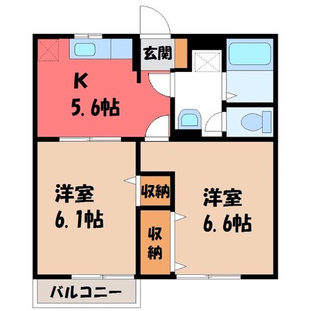 アプリコットKOBORI-1の物件間取画像